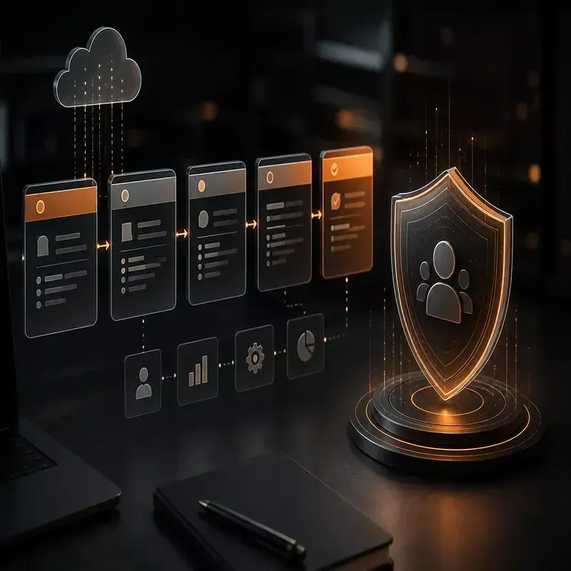 CRM and automation project interface