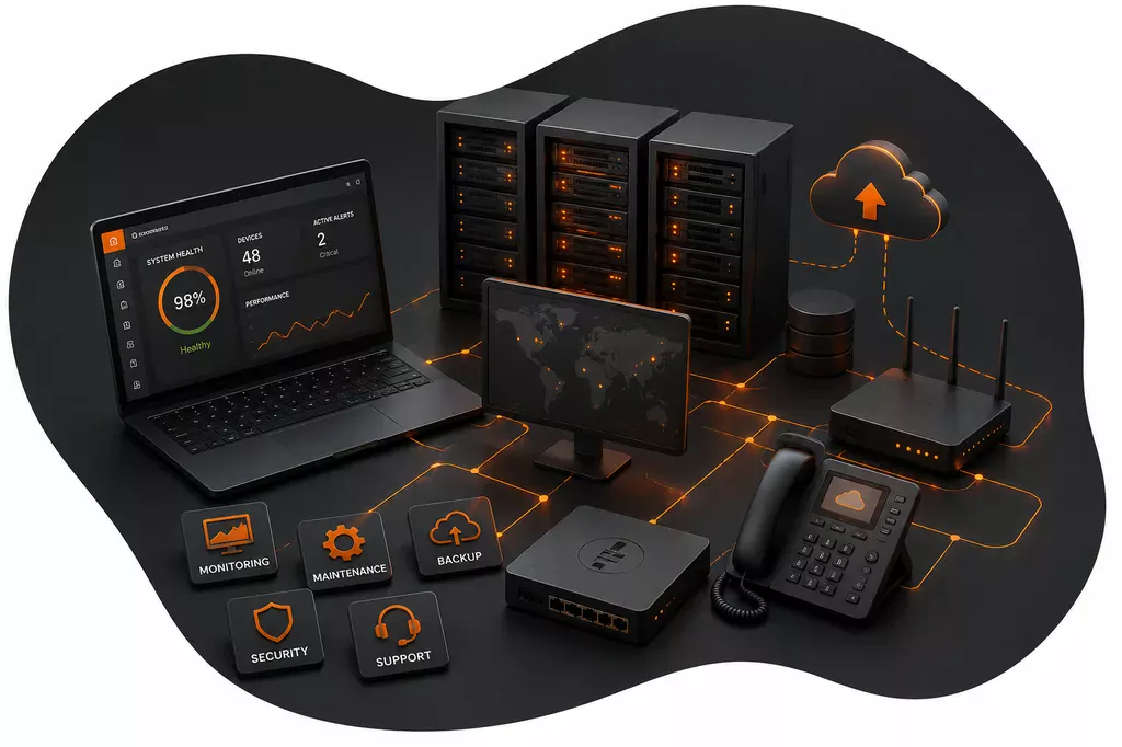 Managed IT infrastructure and monitoring